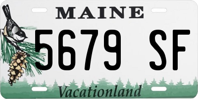 ME license plate 5679SF
