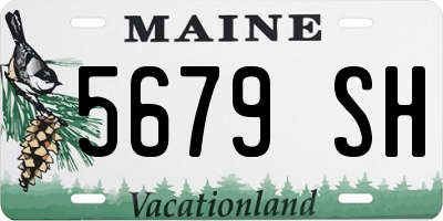 ME license plate 5679SH