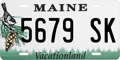 ME license plate 5679SK
