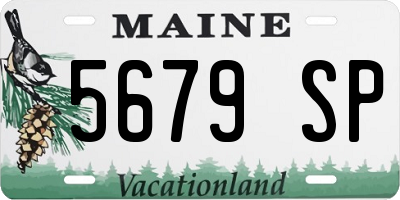 ME license plate 5679SP