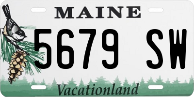 ME license plate 5679SW