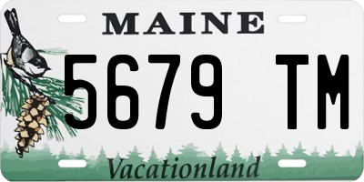 ME license plate 5679TM