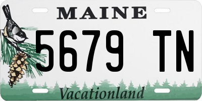 ME license plate 5679TN