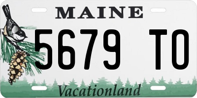 ME license plate 5679TO