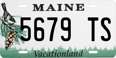 ME license plate 5679TS