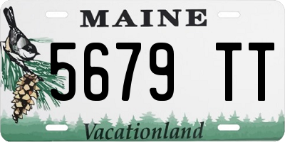 ME license plate 5679TT