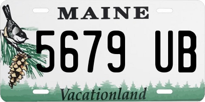 ME license plate 5679UB