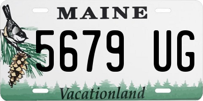 ME license plate 5679UG
