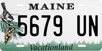 ME license plate 5679UN
