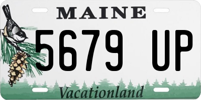 ME license plate 5679UP