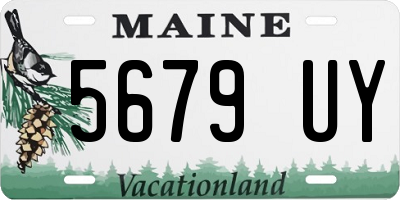 ME license plate 5679UY