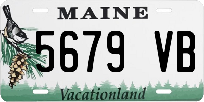 ME license plate 5679VB