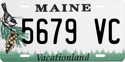 ME license plate 5679VC