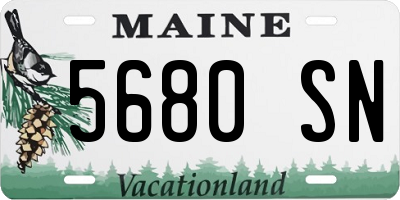 ME license plate 5680SN