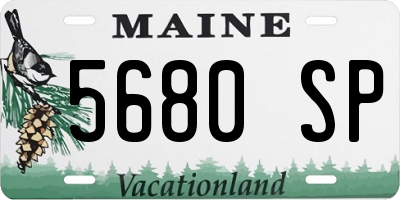 ME license plate 5680SP