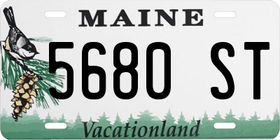 ME license plate 5680ST
