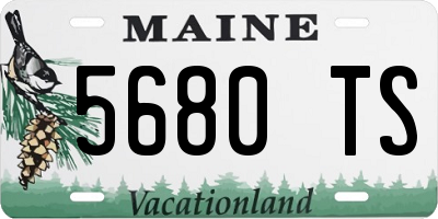 ME license plate 5680TS
