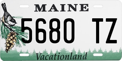 ME license plate 5680TZ