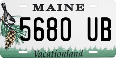 ME license plate 5680UB