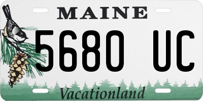 ME license plate 5680UC