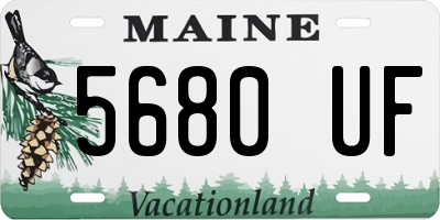 ME license plate 5680UF