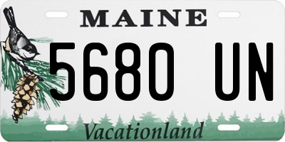 ME license plate 5680UN
