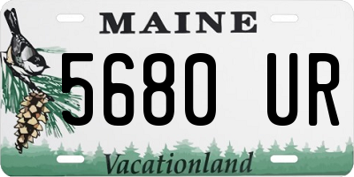 ME license plate 5680UR