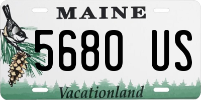 ME license plate 5680US