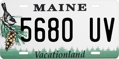 ME license plate 5680UV