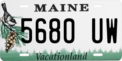 ME license plate 5680UW