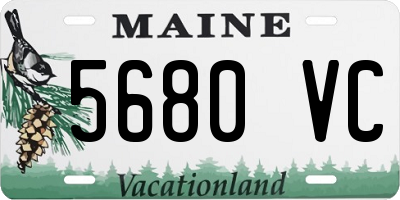 ME license plate 5680VC