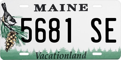 ME license plate 5681SE