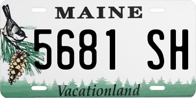 ME license plate 5681SH