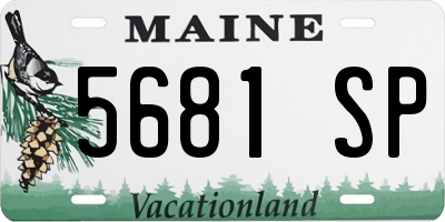 ME license plate 5681SP