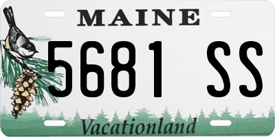 ME license plate 5681SS