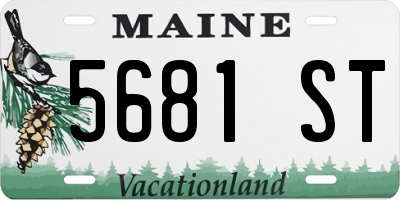 ME license plate 5681ST