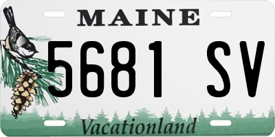 ME license plate 5681SV