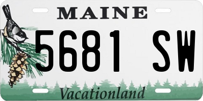 ME license plate 5681SW