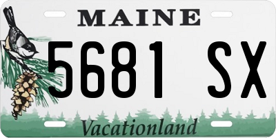 ME license plate 5681SX