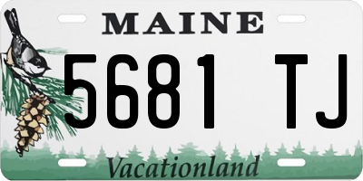 ME license plate 5681TJ