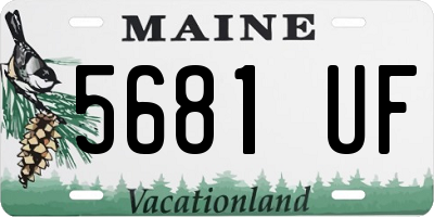 ME license plate 5681UF