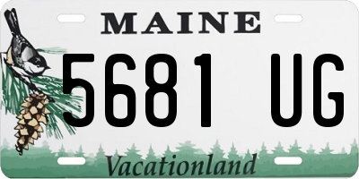 ME license plate 5681UG