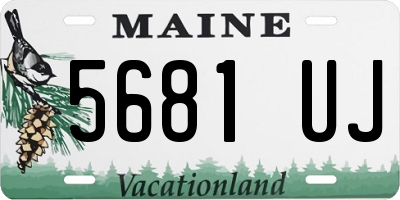 ME license plate 5681UJ