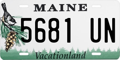 ME license plate 5681UN