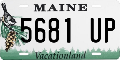 ME license plate 5681UP