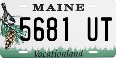 ME license plate 5681UT