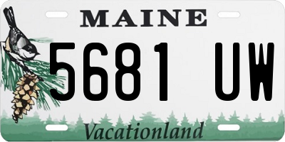 ME license plate 5681UW