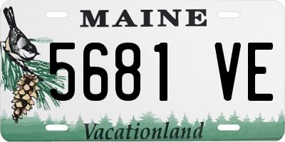 ME license plate 5681VE