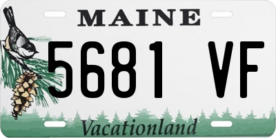 ME license plate 5681VF