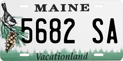 ME license plate 5682SA